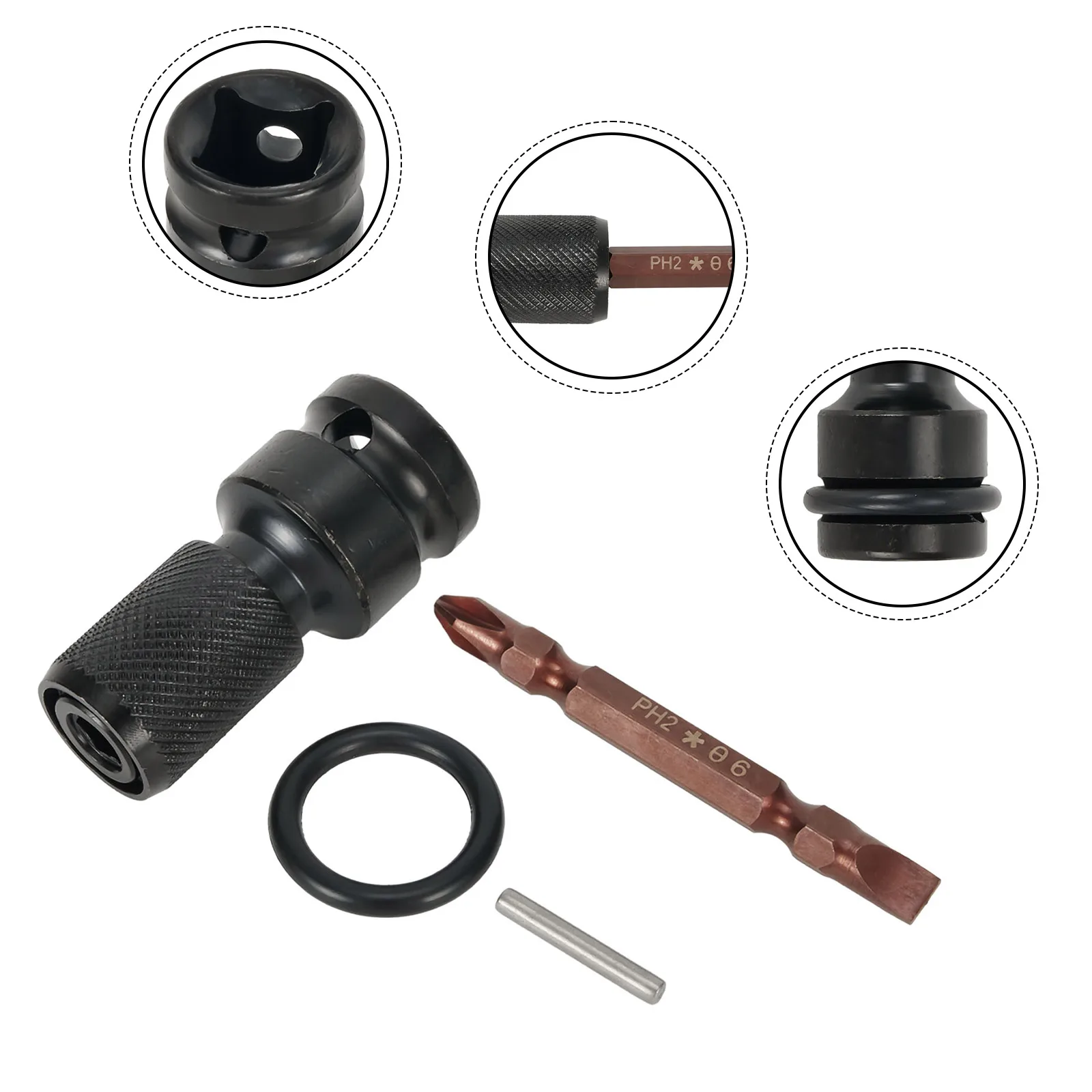 Hex Shank Socket Converter 1/2'' Square To 1/4'' Hex Shank Socket Adapter Quicker Release Converter For Impact Wrench
Hex Shank Socket Converter 1/2'' Square To 1/4'' Hex Shank Socket Adapter Quicker Release Converter For Impact Wrench