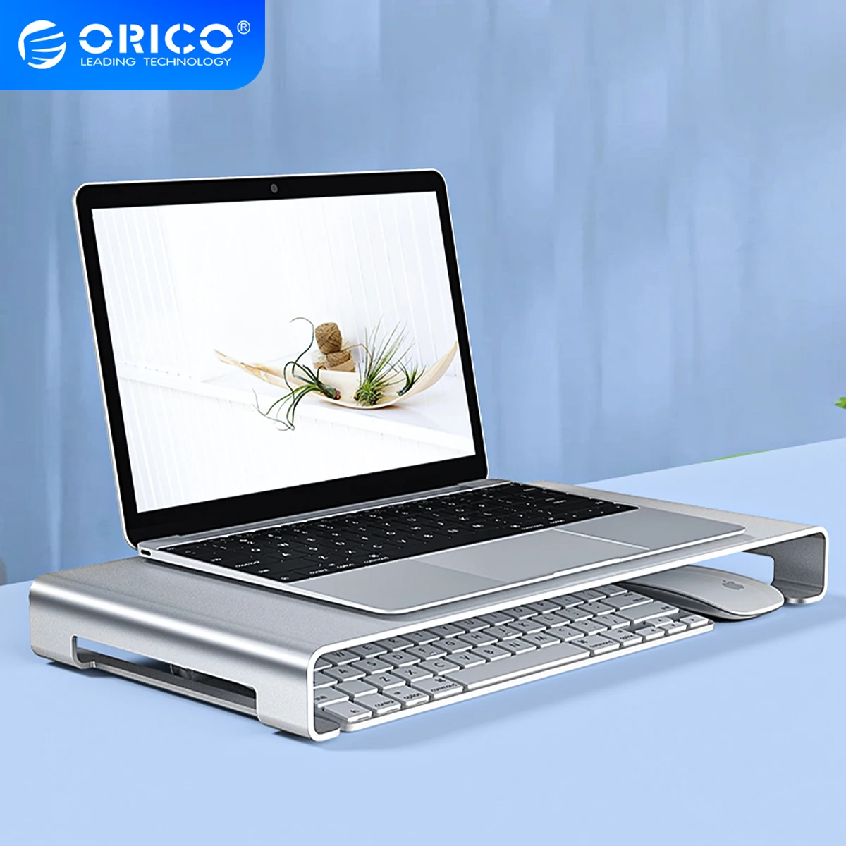 

ORICO KCS1 Portable Aluminum Monitor Stand Riser Computer Universal Metal Laptop Stand Desktop Stand for MacBook Lenovo Dell