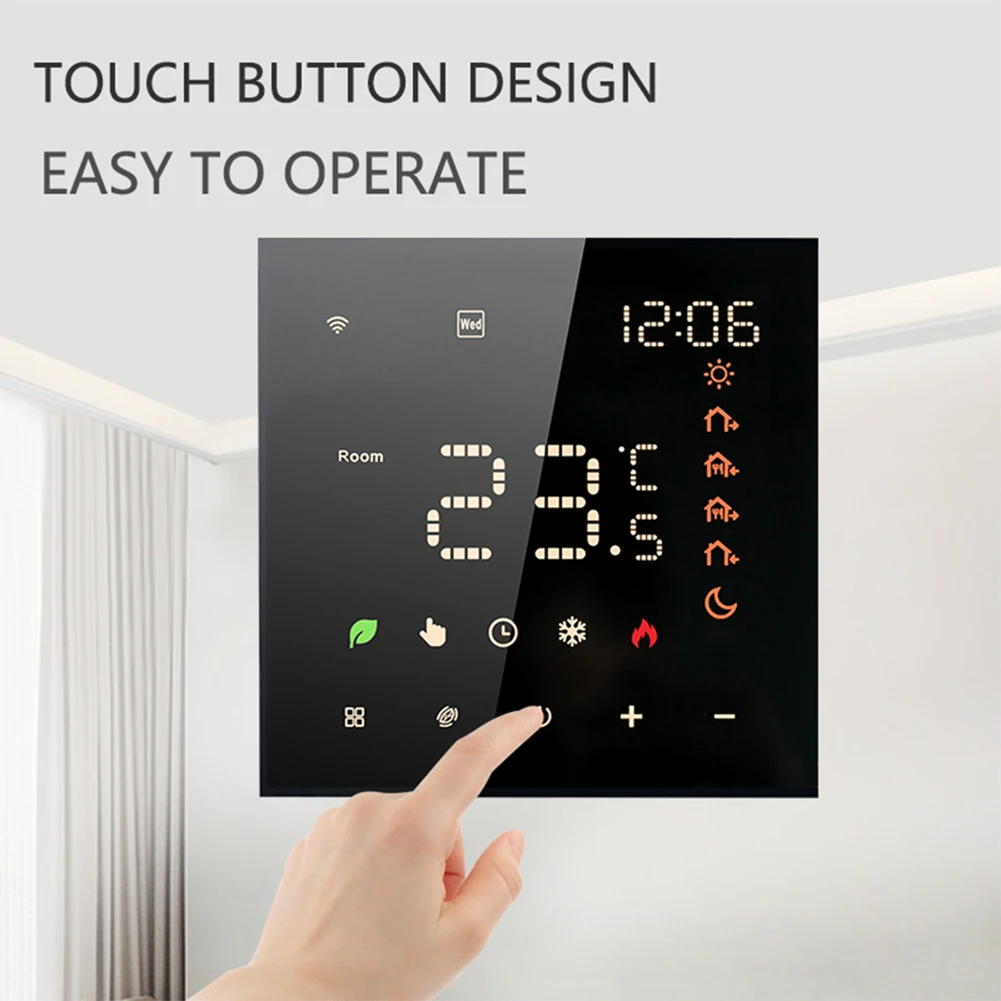 Tuya Smart Electric Floor Heating Thermostat Gas Wall-mounted Boiler Thermostat Mobile Phone Voice Control 100-250V AC Durable
Tuya Smart Electric Floor Heating Thermostat Gas Wall-mounted Boiler Thermostat Mobile Phone Voice Control 100-250V AC Durable