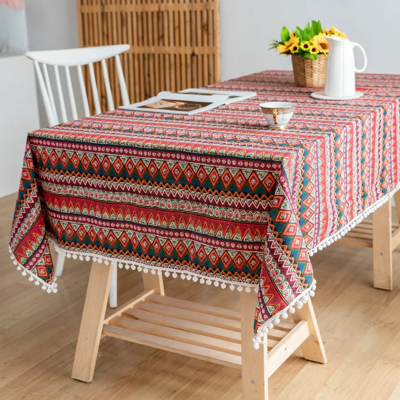 Bohemian Tablecloth Colorful Geometric Cotton Linen Rectangular Dining Table Cover Ethnic Lace Table Cloth Kitchen Table Decor
Bohemian Tablecloth Colorful Geometric Cotton Linen Rectangular Dining Table Cover Ethnic Lace Table Cloth Kitchen Table Decor