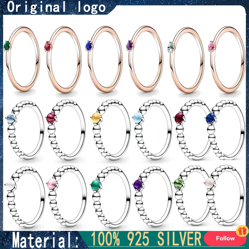 New Women's 100% 925 Silver December Series Colorful Style Layered Zircon Ring DIY Charm Jewelry Gift Fashion Light Luxury
New Women's 100% 925 Silver December Series Colorful Style Layered Zircon Ring DIY Charm Jewelry Gift Fashion Light Luxury