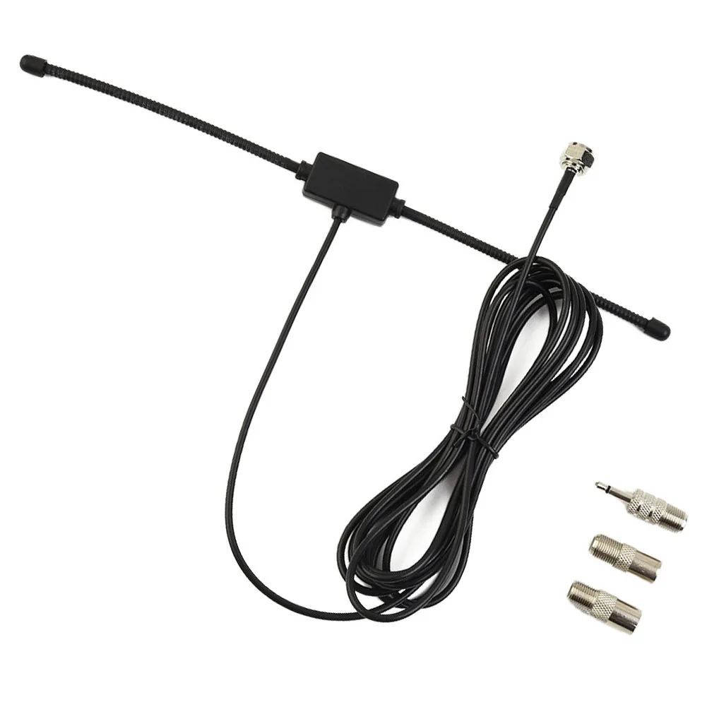 

1pc DAB FM Radio Antenna FM Dipole Aerial Audio Plug Connector Adhesive Wall Mounting For Stereo Receiver Universal 75 Ohms