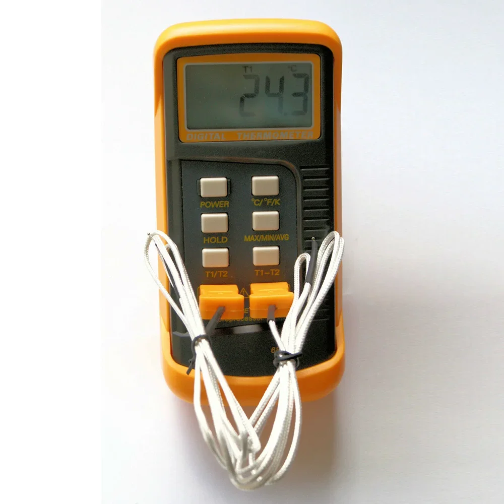 New Dual Channel K Type Digital Thermocouple Thermometer 6802 II 2 Pipe Clamp Tools Digital Temperature Meter
New Dual Channel K Type Digital Thermocouple Thermometer 6802 II 2 Pipe Clamp Tools Digital Temperature Meter