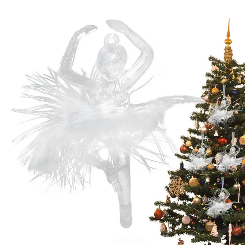 

Хрустальные украшения для елки, украшения для рождественской елки, праздничные подвески, ангел, танцующая девушка со шнурком, реквизит для создания сцены