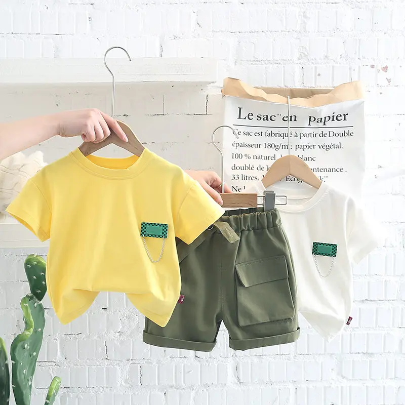 Summer Children Clothes Baby Boy Girl Printed Solid T-shirt Shorts 2Pcs/sets Infant Kids Fashion Toddler Tracksuit 0-4 Years
Summer Children Clothes Baby Boy Girl Printed Solid T-shirt Shorts 2Pcs/sets Infant Kids Fashion Toddler Tracksuit 0-4 Years