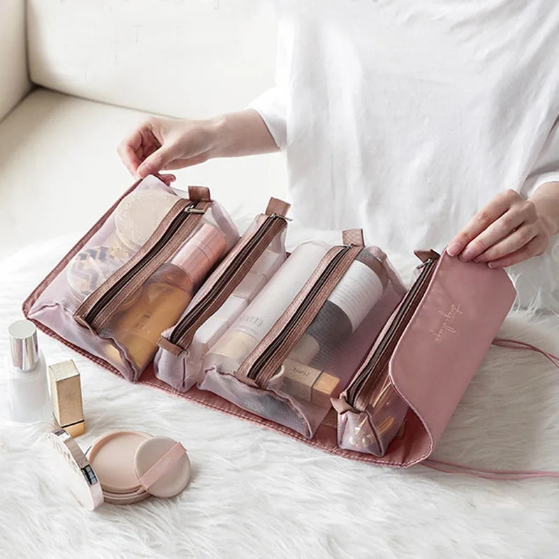 Four in one portable large capacity makeup bag, washbag, detachable makeup storage bag
Four in one portable large capacity makeup bag, washbag, detachable makeup storage bag