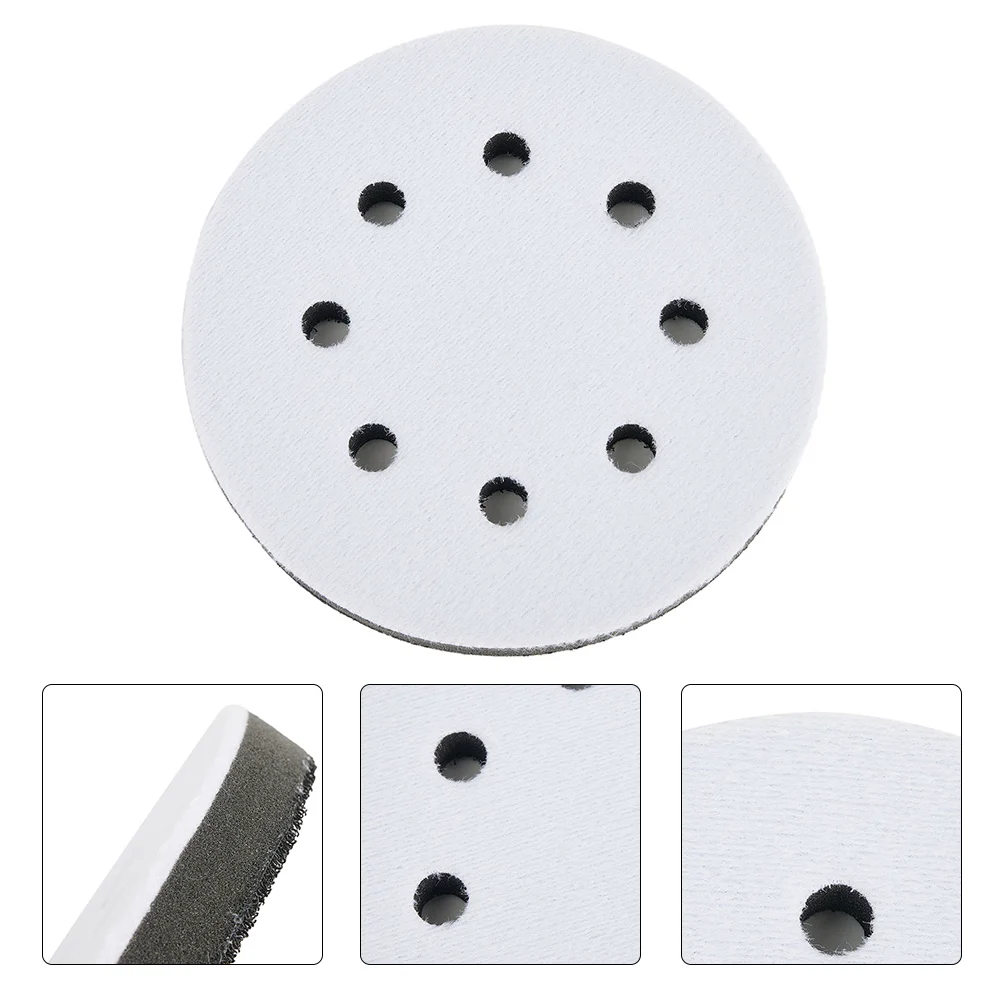 

5 Inch 8-Hole Soft Sponge Interface Pad 125mm Hook & Loop Sanding Pads Buffer Backing Pad For Sander Polishing Sanding Pad