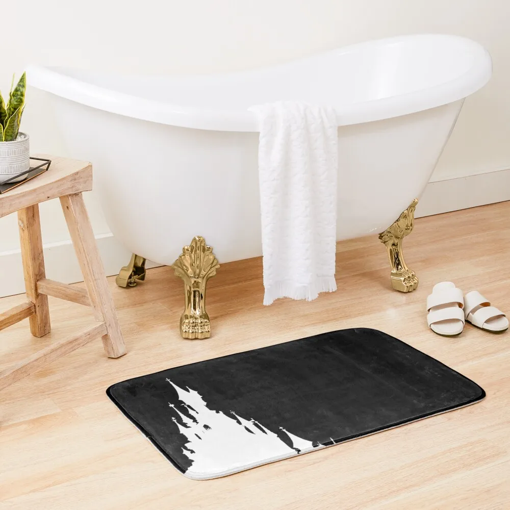

Magic Castle Silhouette Paris Bath Mat Bathroom Carpet Toilet Rug Anti-Skid Shower Mat