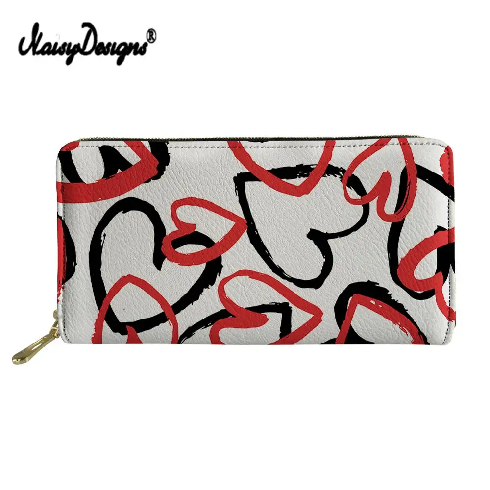 NOISYDESIGNS Leather Wallet Heart Pattern Print Women's Wallets Long Female Purses Ladies Clutch Purse ID Card Holder Coin Bags
NOISYDESIGNS Leather Wallet Heart Pattern Print Women's Wallets Long Female Purses Ladies Clutch Purse ID Card Holder Coin Bags