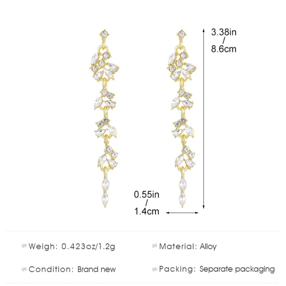 Luxury Flower Leaf Crystal Tassel Long Pendant Stud Earrings for Women Romantic Sweet Dangle Earrings Jewellery Accessory Gifts 18 Mallzona S16a9cec194684cae8497f4c81a039acec Luxury Flower Leaf Crystal Tassel Long Pendant Stud Earrings for Women Romantic Sweet Dangle Earrings Jewellery Accessory Gifts Mallzona