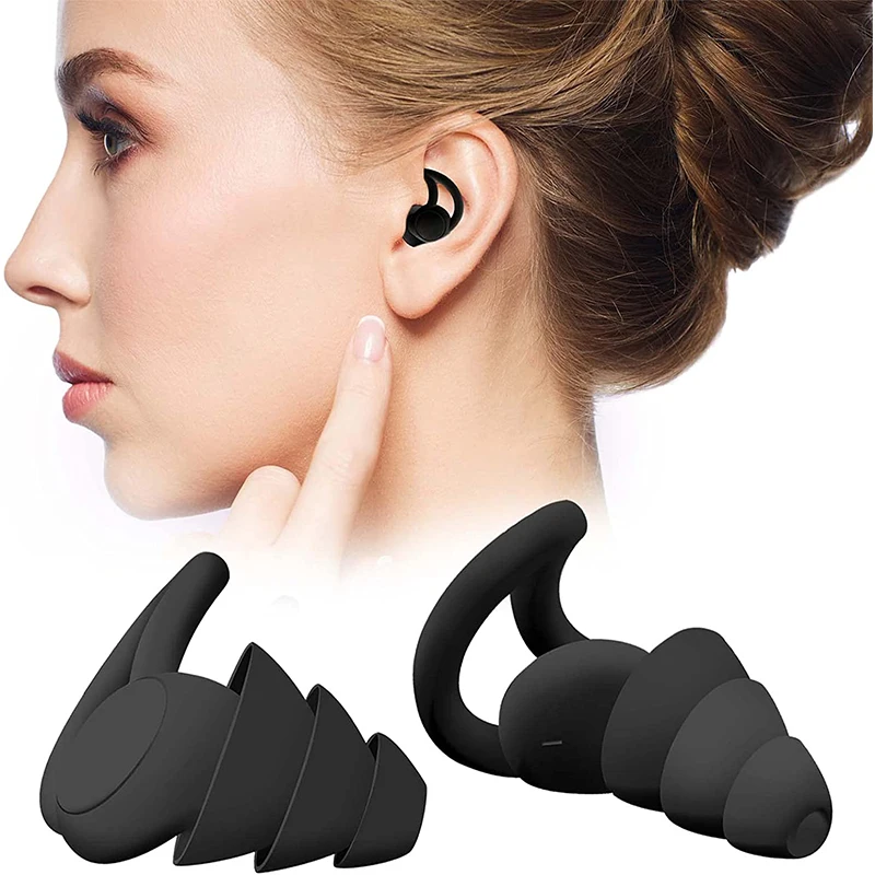 

Portable Anti Noise Silicone Earplugs Waterproof Swims Ear Plugs Sleep Diving Softs Comfort Canceling Noise Reduction Soundproof