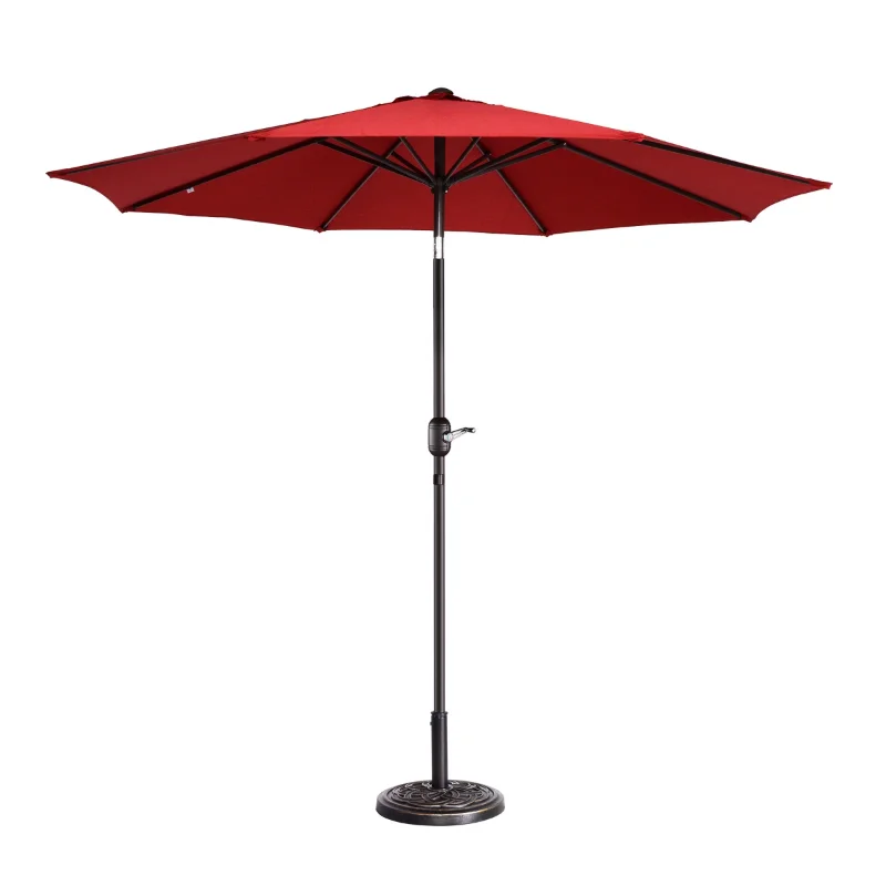 Villacera 9' Outdoor Patio Umbrella with 8 Ribs, Aluminum Pole and Auto Tilt, Fade Resistant Market Umbrella, Red
Villacera 9' Outdoor Patio Umbrella with 8 Ribs, Aluminum Pole and Auto Tilt, Fade Resistant Market Umbrella, Red