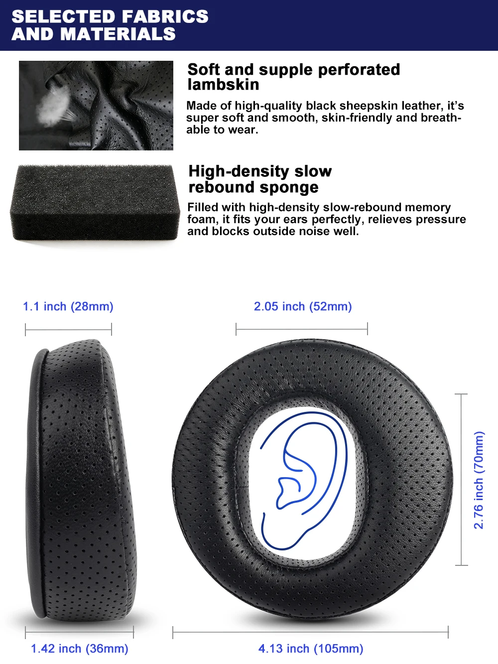 Ear Pads For AKG K550 MK2/MK3 K551 K553 PRO Sheepskin earmuffs Perforated Sheepskin dermis headphones Memory Covers Sponge Ear Pads For AKG K550 MK2/MK3 K551 K553 PRO Sheepskin earmuffs Perforated Sheepskin dermis headphones Memory Covers Sponge