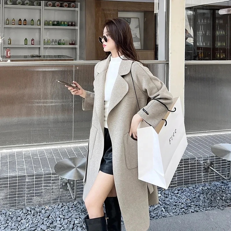2024 New Fashion Double sided Cashmere Winter Coat Korean Edition Double sided Wool Autumn Women's Coat Thin Lace Up Coat Trend
2024 New Fashion Double sided Cashmere Winter Coat Korean Edition Double sided Wool Autumn Women's Coat Thin Lace Up Coat Trend