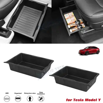 테슬라 모델 y 숨겨진 보관함, 언더시트 서랍 텍스처 패턴, 고정 세척 가능, ABS 모델 y 액세서리, 보관 정리함, 1-4 개