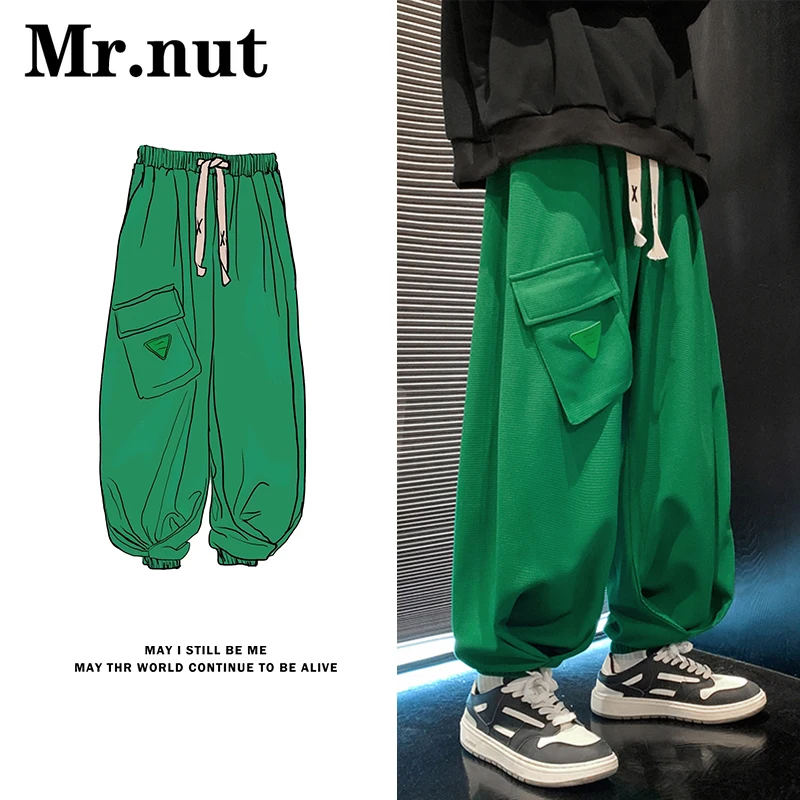 

Mr.nut Loose Men Wide Leg Sweatpants Oversize Baggy Harem Pants Women Street Joggers Casual Retro Clothing Unisex American Style