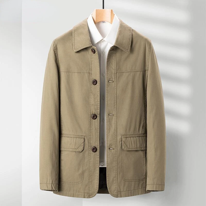 Брендовый мужской Тренч высшего качества, Весенняя однотонная хлопковая Повседневная Деловая ветровка средней длины с лацканами, мужские пальто 2024 Q583
Брендовый мужской Тренч высшего качества, Весенняя однотонная хлопковая Повседневная Деловая ветровка средней длины с лацканами, мужские пальто 2024 Q583