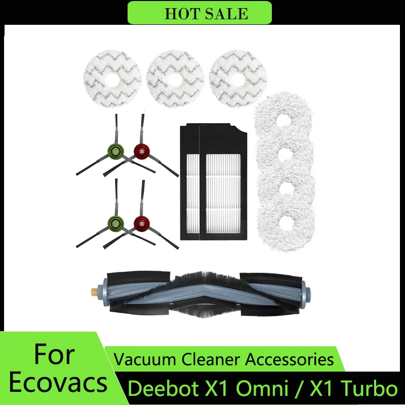 

For Ecovacs Deebot X1 Omni Turbo HEPA Filter Main Side Brush Cleaning Mop Cloth Vacuum Cleaner Accessories Replacement Parts