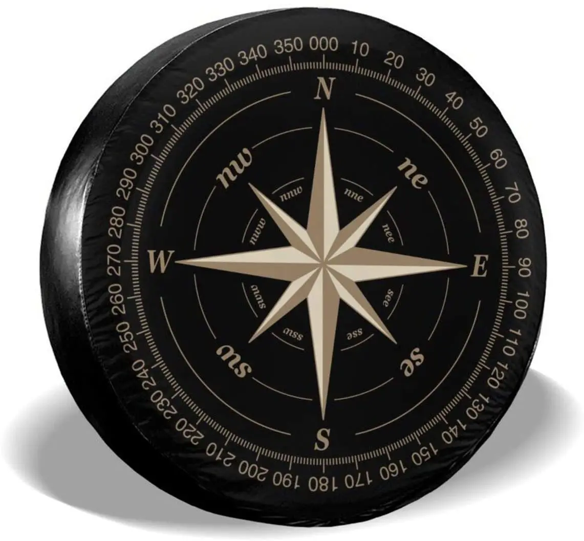 Compass Rose Black Spare Tire Cover UV Sun Wheel Covers Fit for Trailer, RV, SUV and Many Vehicle 15 Inch
Compass Rose Black Spare Tire Cover UV Sun Wheel Covers Fit for Trailer, RV, SUV and Many Vehicle 15 Inch
