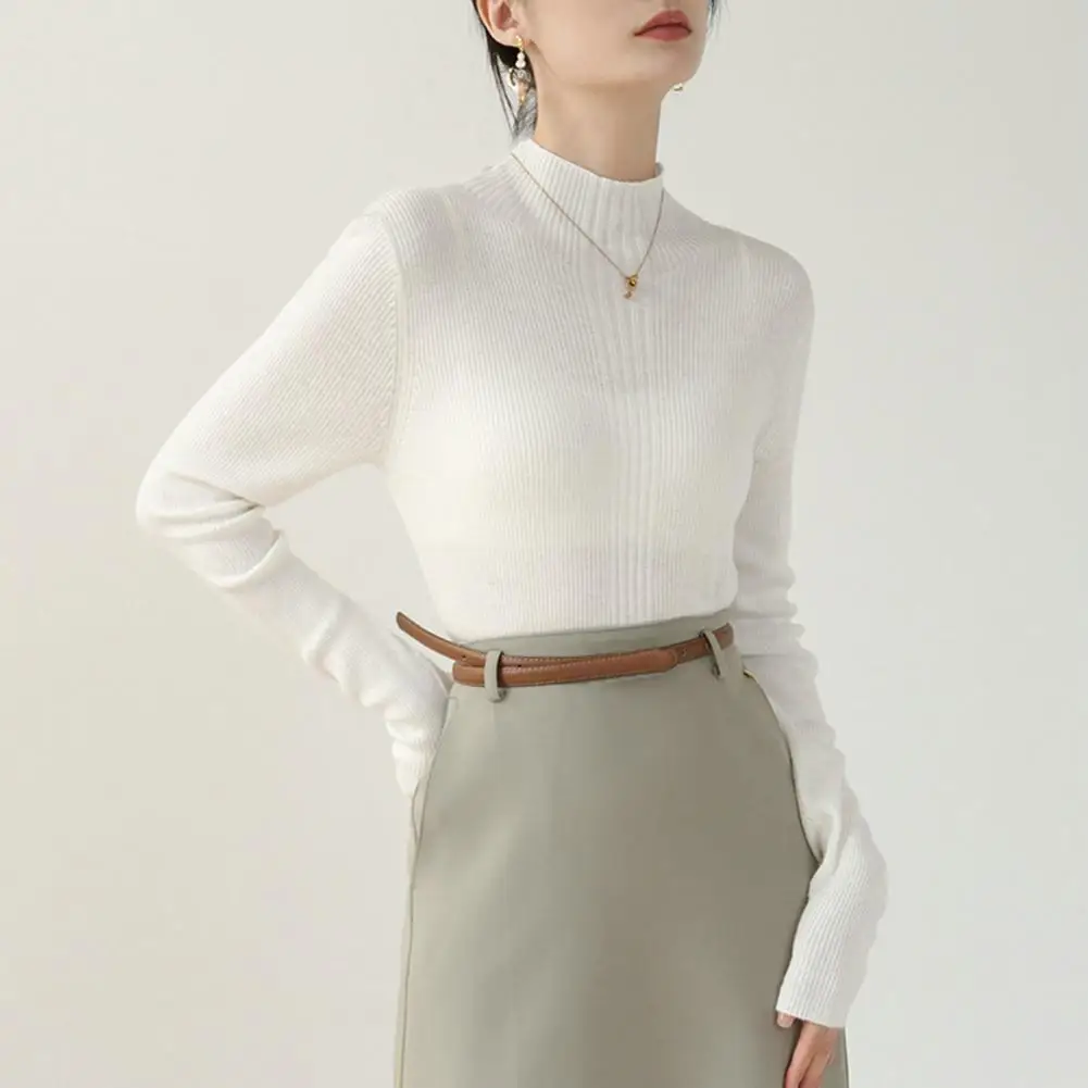 Soft Stretchy Top Stylish Women's Half-high Collar Knit Sweater Slim Fit Soft Texture Casual Warmth for Fall Winter Women
Soft Stretchy Top Stylish Women's Half-high Collar Knit Sweater Slim Fit Soft Texture Casual Warmth for Fall Winter Women