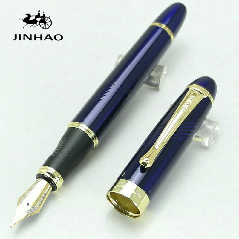 

JINHAO X450 Executive Blue Red White Twist Carven Broad Nib High Quality Fountain Pen Stationery School&Office for Writing
