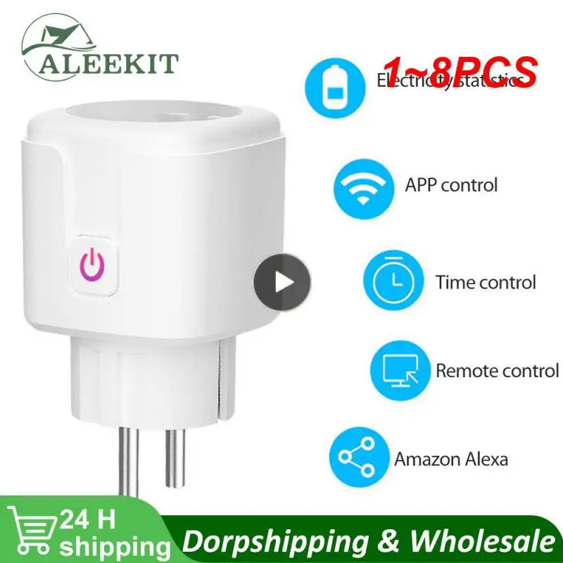 1~8PCS Smart WiFi Plug Adaptor 16A Remote Voice Control Power Monitor Socket Outlet Timing Function work with Alexa Home
1~8PCS Smart WiFi Plug Adaptor 16A Remote Voice Control Power Monitor Socket Outlet Timing Function work with Alexa Home