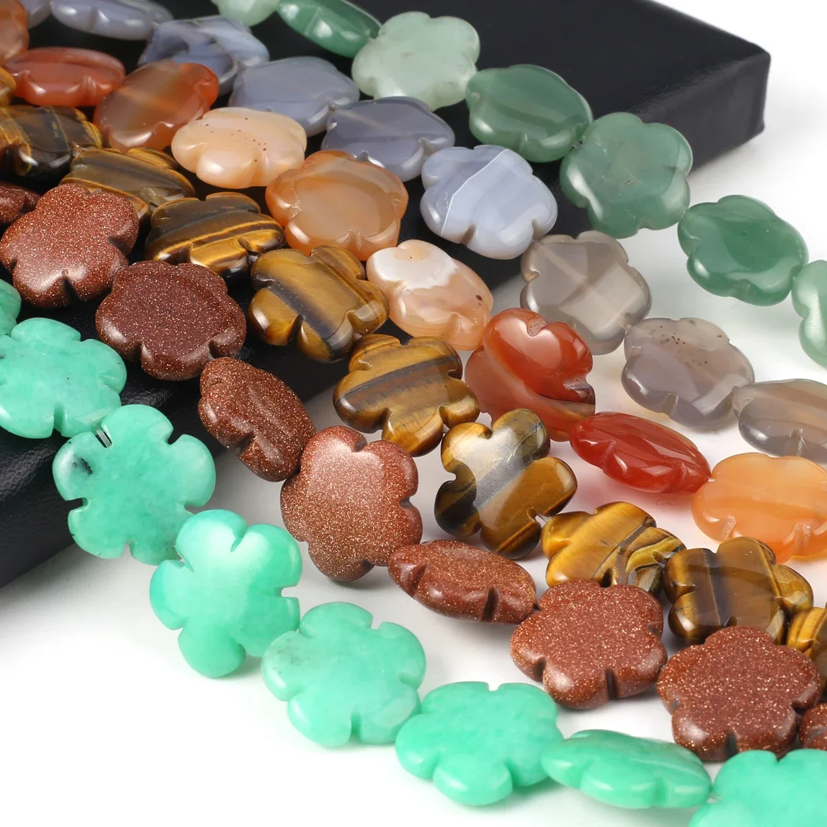 Natural Stone Beaded Flower Shape Isolation Gemstone Spaced Loose Beads for Jewelry Making DIY Necklace Bracelet Accessories
Natural Stone Beaded Flower Shape Isolation Gemstone Spaced Loose Beads for Jewelry Making DIY Necklace Bracelet Accessories