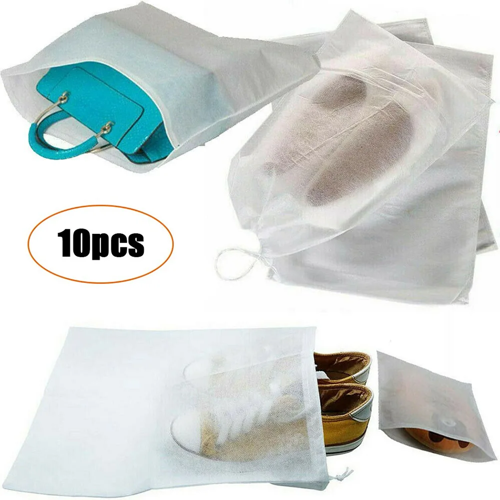 10pcs Non-woven Shoe Bag Drawstring Storage Bag Small White Shoes Dustproof And Yellow Proof Air Drying Bag Travel Shoe Cover
10pcs Non-woven Shoe Bag Drawstring Storage Bag Small White Shoes Dustproof And Yellow Proof Air Drying Bag Travel Shoe Cover