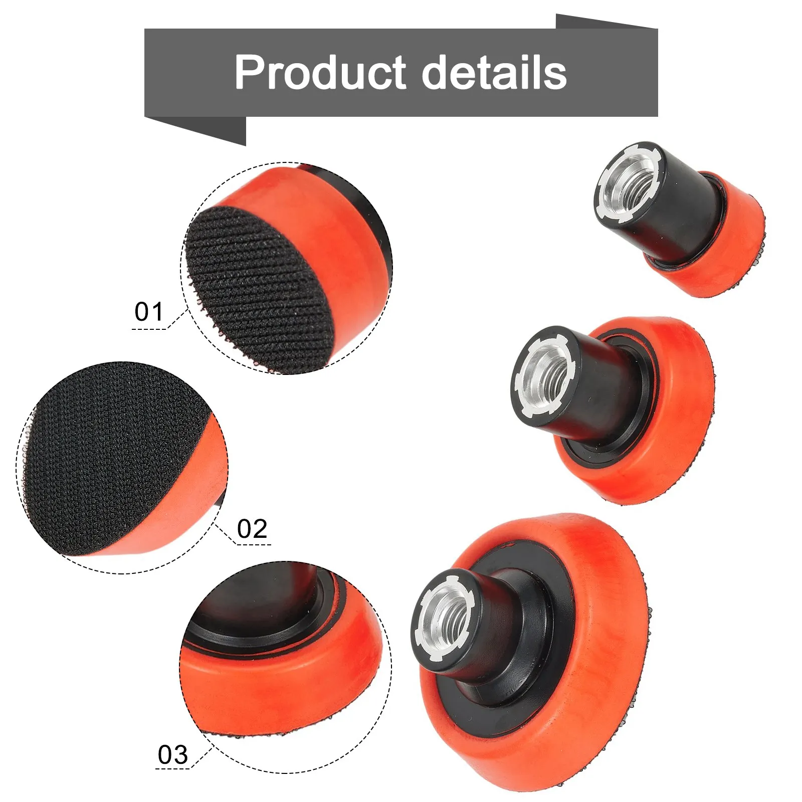 3pcs 1/2/3 Inch Sanding Disc Backing Pad Polishing Pad Holder Sponge Pad Backed Plate M14 For Rotary Polishing Machine
3pcs 1/2/3 Inch Sanding Disc Backing Pad Polishing Pad Holder Sponge Pad Backed Plate M14 For Rotary Polishing Machine