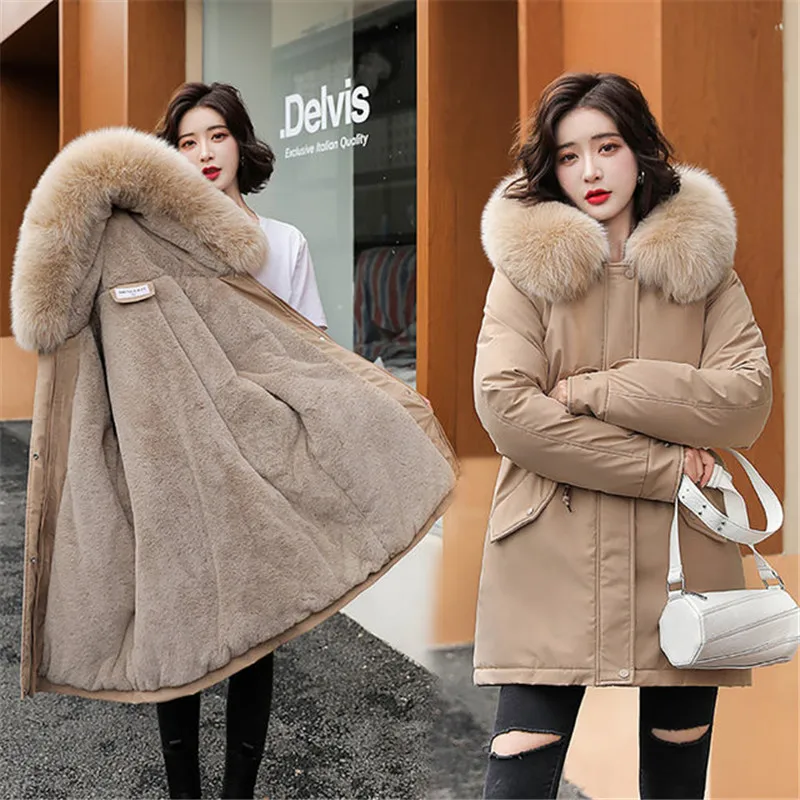 2023 New Winter Jacket Women Parka Fashion Long Coat Wool Liner Hooded Parkas Slim With Fur Collar Warm Snow Wear Padded Clothes
2023 New Winter Jacket Women Parka Fashion Long Coat Wool Liner Hooded Parkas Slim With Fur Collar Warm Snow Wear Padded Clothes