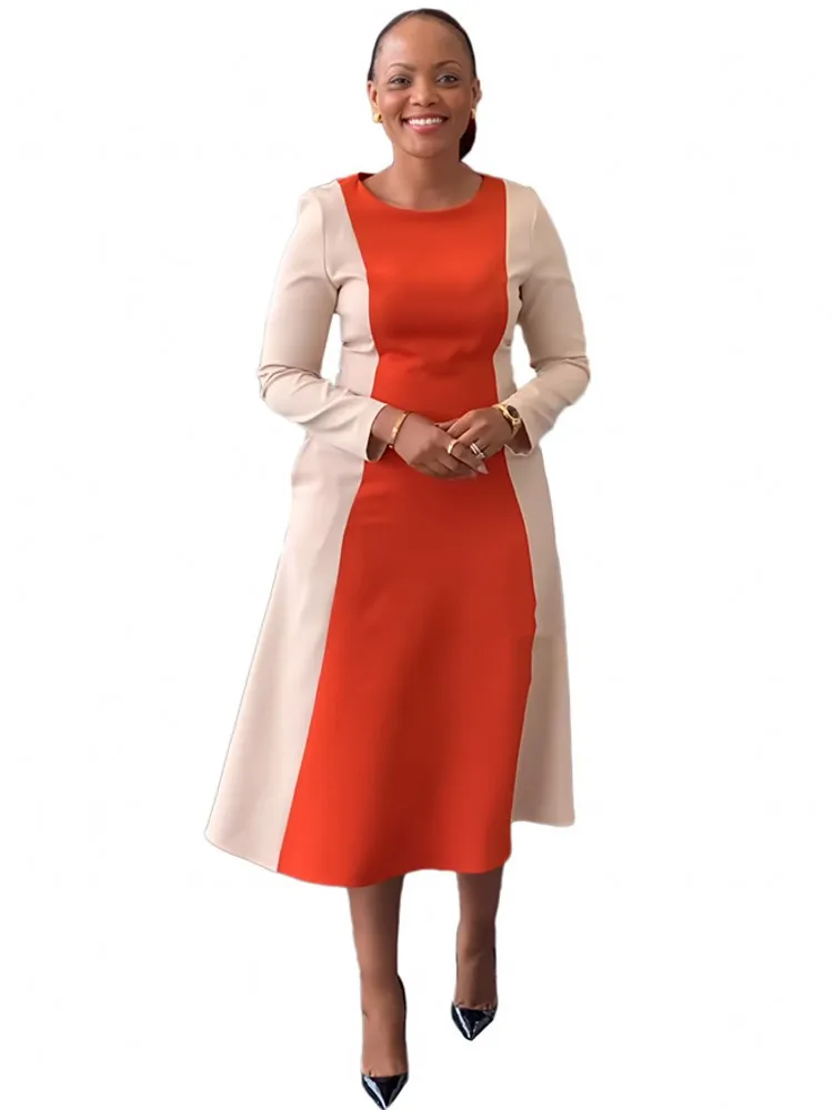 Elegant Casual Women African Dress Autumn New Long Sleeves O Neck Midi Dress African Clothes Femme Robes Africa Bazin Vestido
Elegant Casual Women African Dress Autumn New Long Sleeves O Neck Midi Dress African Clothes Femme Robes Africa Bazin Vestido
