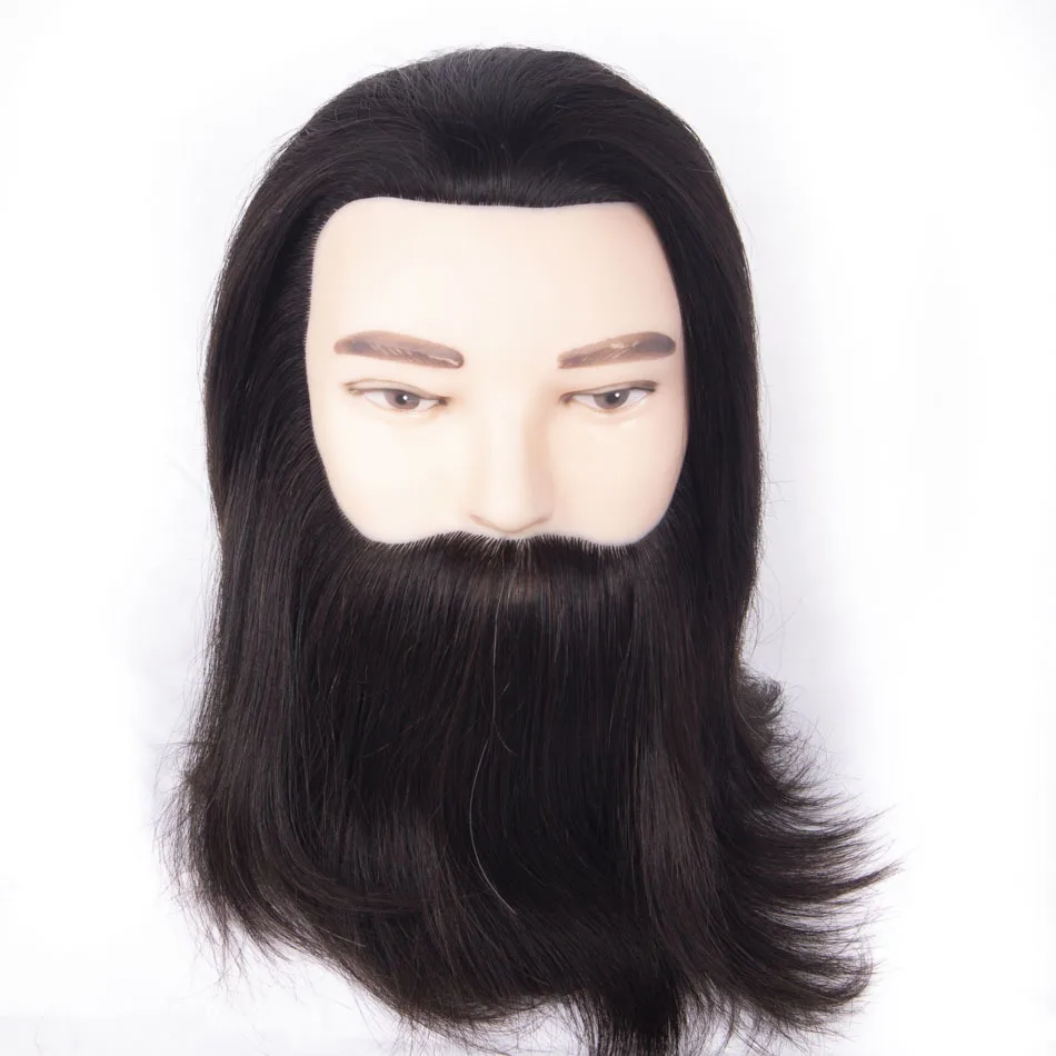 A real hair model with a bearded head, practicing curling and hairstyle styling, teaching specialized artificial human head wigs
A real hair model with a bearded head, practicing curling and hairstyle styling, teaching specialized artificial human head wigs