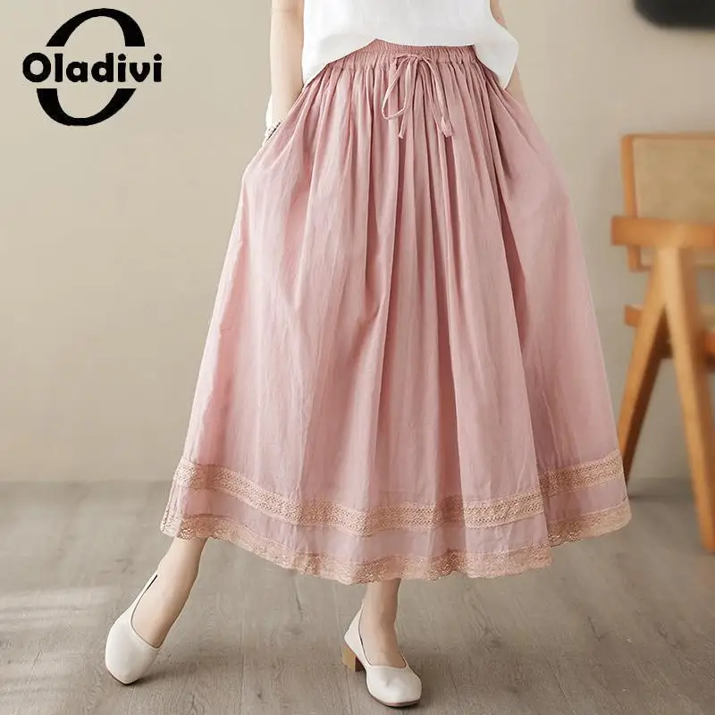 Oladivi Large Size Women A-Line Skirts with Pockets 2023 Summer Casual Loose Bottoms Vintage Ladies Oversize Clothing M-2XL 5502
Oladivi Large Size Women A-Line Skirts with Pockets 2023 Summer Casual Loose Bottoms Vintage Ladies Oversize Clothing M-2XL 5502