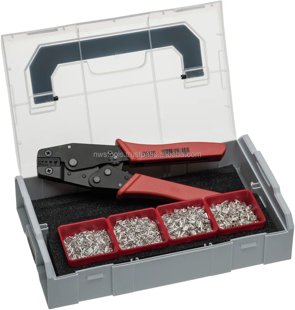 Crimp Lever Pliers and End-Sleeves Assortment in Sortimo L-BOXX Mini - Handle strip pushed in flush
Crimp Lever Pliers and End-Sleeves Assortment in Sortimo L-BOXX Mini - Handle strip pushed in flush