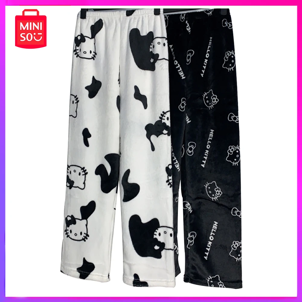 Miniso Hello Kitty New Sanrio Anime Printed Pajama for Women Loose Casual Coral Velvet Home Wear Pants Christmas Birthday Gift
Miniso Hello Kitty New Sanrio Anime Printed Pajama for Women Loose Casual Coral Velvet Home Wear Pants Christmas Birthday Gift