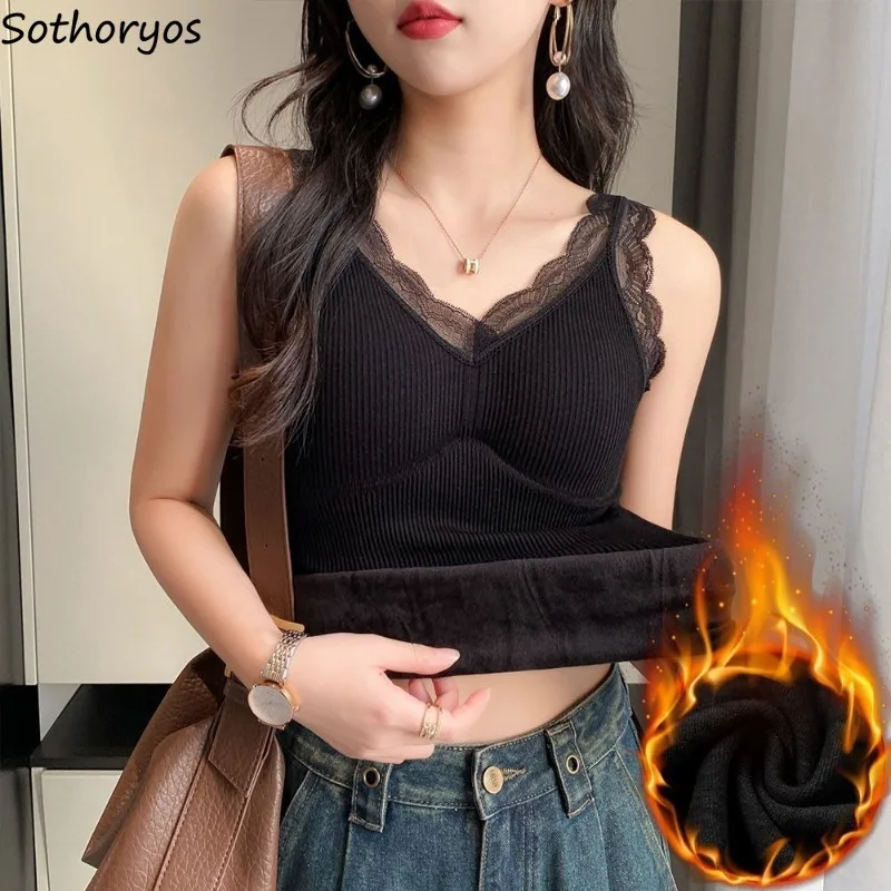Women Thermal Underwear Vest Winter Thermo Tops Chic Lace Warm Inner Wear Slim All-match Female Cozy Thicken Intimate Lingerie
Women Thermal Underwear Vest Winter Thermo Tops Chic Lace Warm Inner Wear Slim All-match Female Cozy Thicken Intimate Lingerie