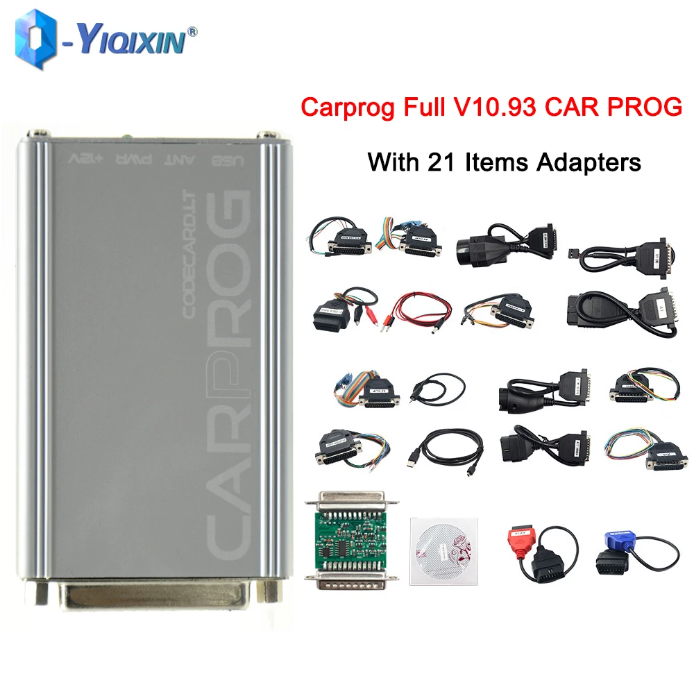 YIQIXIN CarProg V10.93 ECU Chip Tunning Car Repair Auto Tool Prog With 21 Items Adapters Programmer Obd2 Airbag Reset Radio Code
YIQIXIN CarProg V10.93 ECU Chip Tunning Car Repair Auto Tool Prog With 21 Items Adapters Programmer Obd2 Airbag Reset Radio Code
