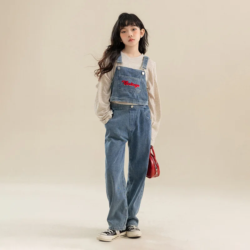 Girl Denim Set Summer New Fashion Vest Tops Trousers 2 Pcs Suit Teens Kids Boutique Clothes 12 13 Years School Children Outfits
Girl Denim Set Summer New Fashion Vest Tops Trousers 2 Pcs Suit Teens Kids Boutique Clothes 12 13 Years School Children Outfits
