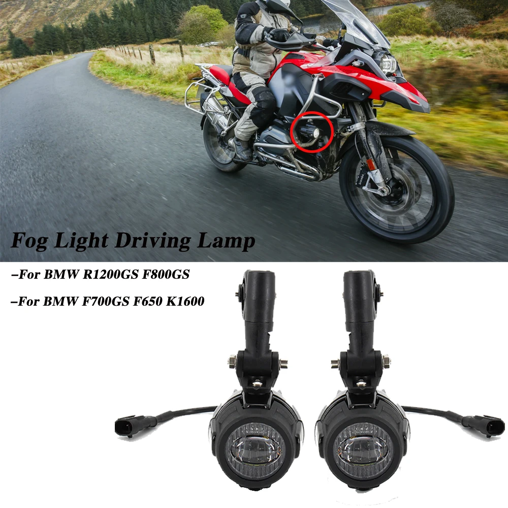 

Fog Lights Motorcycle Accessories LED Auxiliary Fog Light Driving Lamp For BMW R1200GS F800GS F700GS F650 K1600