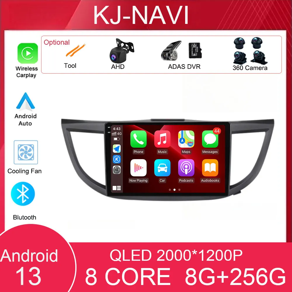 

For Honda CRV CR-V 4 RM RE 2012-2016 Multimedia Video Player Android 13 Car Radio 4G Carplay GPS Navigaion Head Unit 5GWIFI