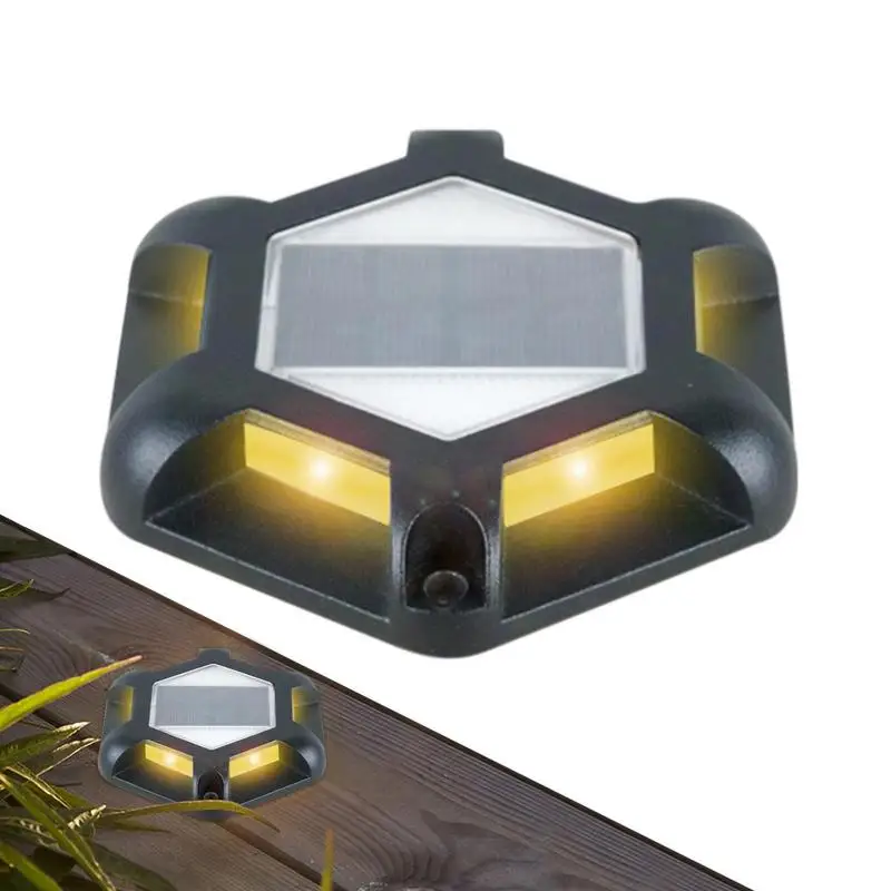 

LED Solar Step Lights Solar Powered Light Waterproof Deck Pathway Yard Lamp Hexagon Solar Street Light For Path Garage Stairs