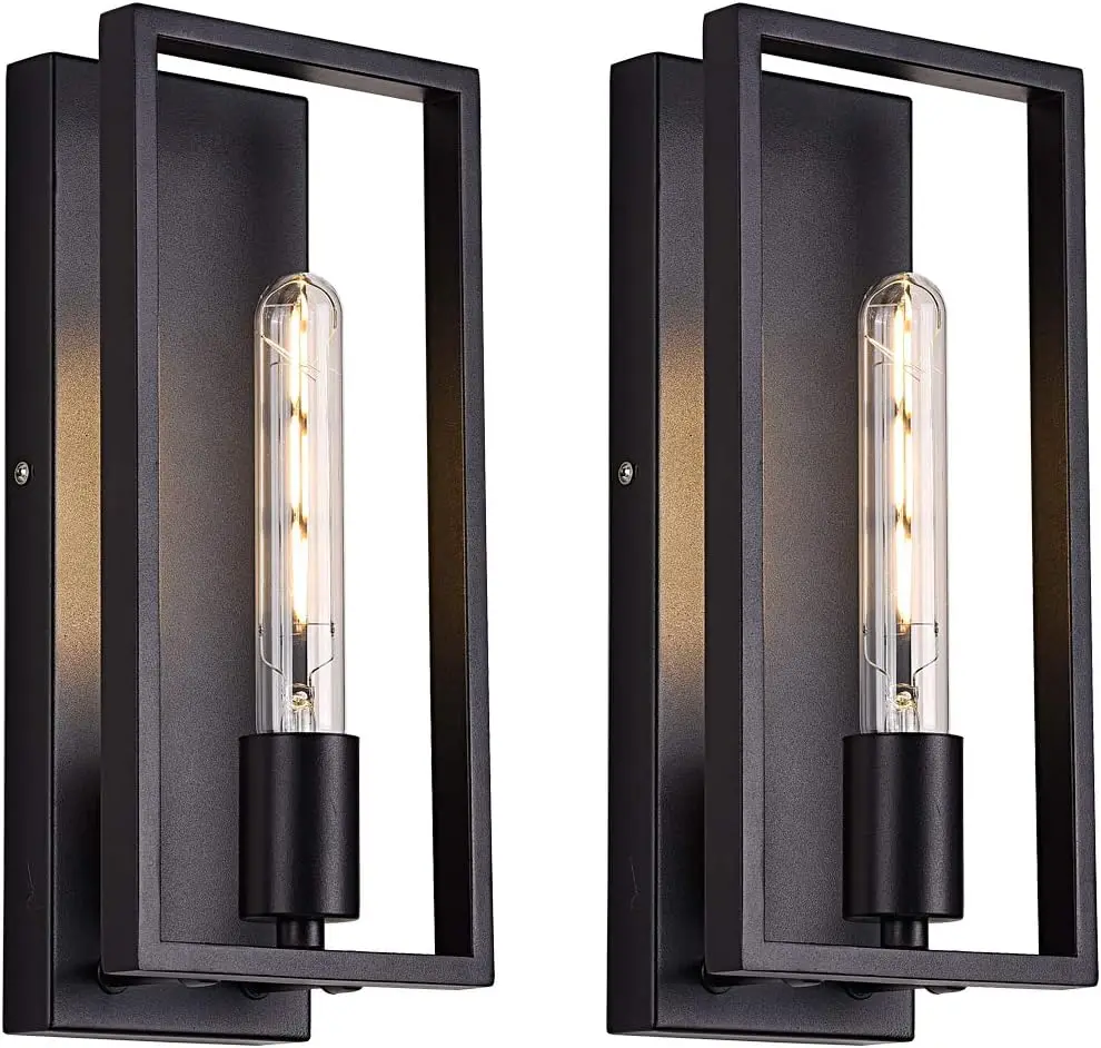 Set of 2, Matte Black Light Fixtures,Bulb Included,Rustic Sconce Lighting for Living Room,Bedroom,Entryway,Hallway,and Stairwa
Set of 2, Matte Black Light Fixtures,Bulb Included,Rustic Sconce Lighting for Living Room,Bedroom,Entryway,Hallway,and Stairwa