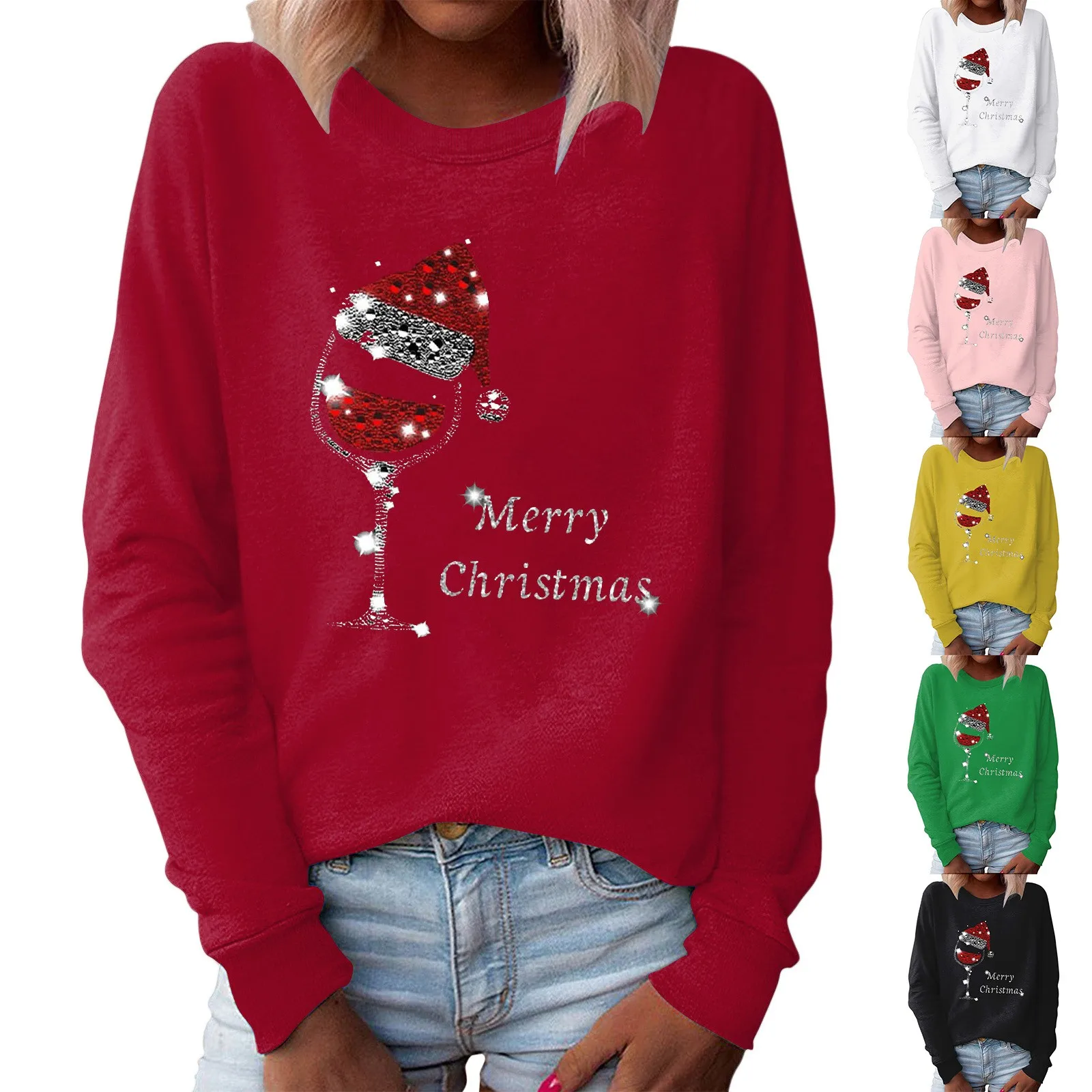 Women's Christmas Crew Neck Sweatshirt Long Sleeve Fleece Sweatshirt Holiday Pattern Shirt Athletic Full Zip Hoodie Women
Women's Christmas Crew Neck Sweatshirt Long Sleeve Fleece Sweatshirt Holiday Pattern Shirt Athletic Full Zip Hoodie Women
