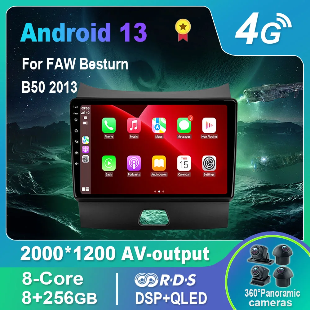 Android 13.0 Car Radio/Multimedia Video Player For FAW Besturn B50 2013 GPS QLED Carplay DSP 4G WiFi Bluetooth
Android 13.0 Car Radio/Multimedia Video Player For FAW Besturn B50 2013 GPS QLED Carplay DSP 4G WiFi Bluetooth