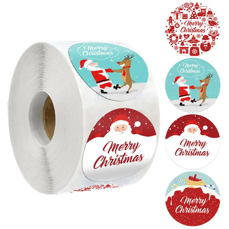 500 stickers/roll Cartoon Merry Christmas Stickers Decorative Apple Gift Snowflake Santa Claus Creative Christmas Day Stickers
500 stickers/roll Cartoon Merry Christmas Stickers Decorative Apple Gift Snowflake Santa Claus Creative Christmas Day Stickers