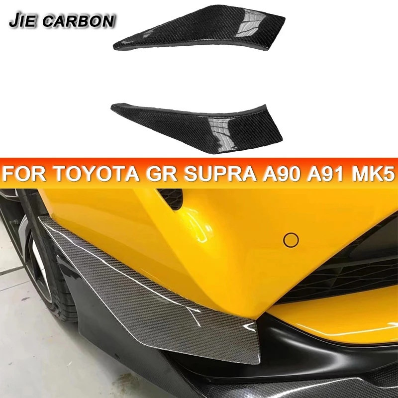 

For Toyota Supra A90 A91 MK5,Carbon Fiber Car Front Bumper Stick-on Trim Splitter,Spoiler Upgrade Varis Style Appearance