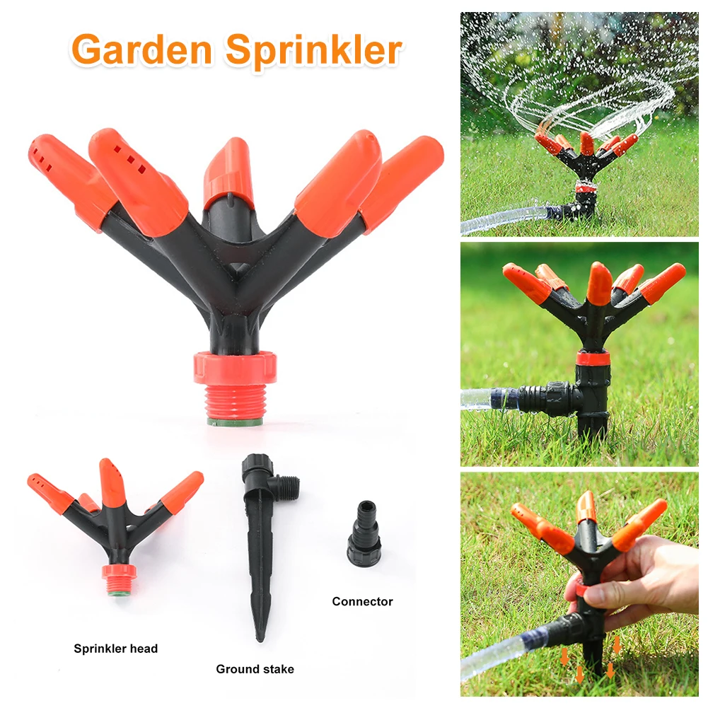 Lawn Sprinkler Automatic 360° Rotating Garden Water Sprinklers Nozzle Adjustable 5 Nozzles Lawn Irrigation Watering Tools
Lawn Sprinkler Automatic 360° Rotating Garden Water Sprinklers Nozzle Adjustable 5 Nozzles Lawn Irrigation Watering Tools