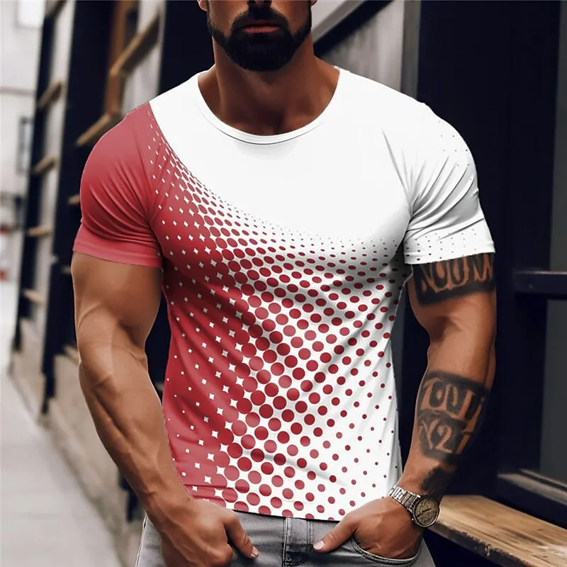 O-neck Comfortable Short Sleeve Breathable Trend T Shirt For Men Quick Dry Material Male Top Dazzling Summer Cool Men's Clothing
O-neck Comfortable Short Sleeve Breathable Trend T Shirt For Men Quick Dry Material Male Top Dazzling Summer Cool Men's Clothing