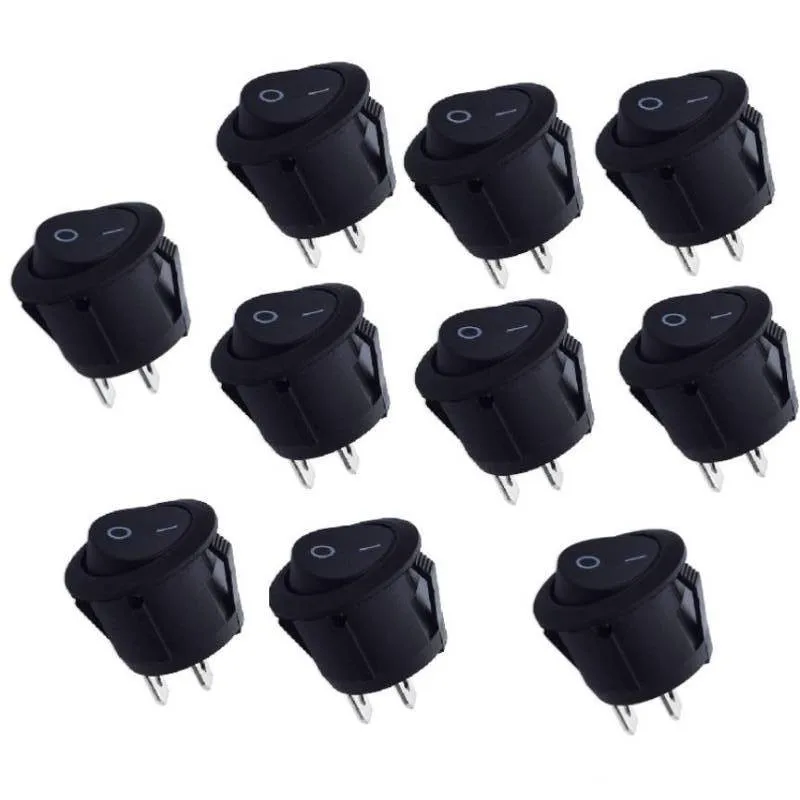 10pcs/set Car 12v Round Rocker Switch ON/OFF 2 Pin Switches Accessories For SPST Camper Van Caravan Motor Home
10pcs/set Car 12v Round Rocker Switch ON/OFF 2 Pin Switches Accessories For SPST Camper Van Caravan Motor Home