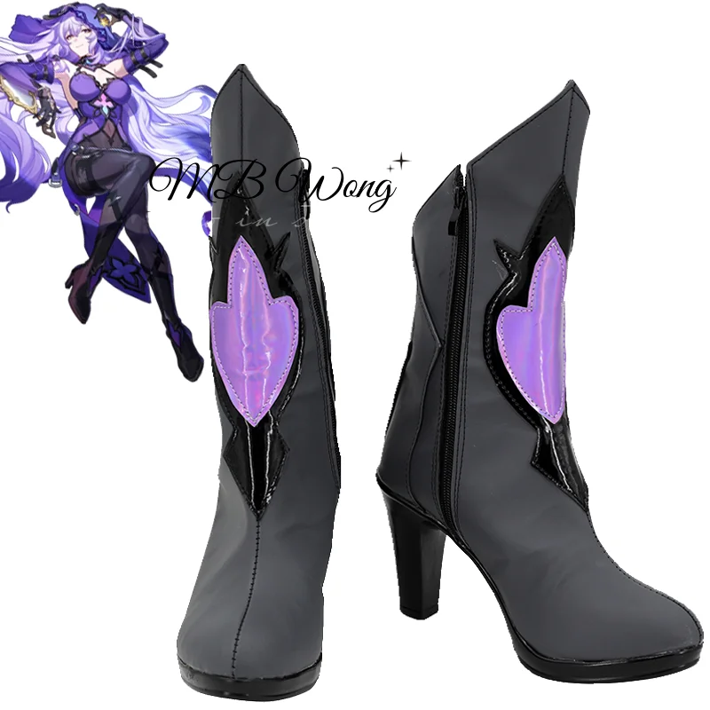 

Game Honkai Star Rail Black Swan Cosplay Shoes Boots Anime Role Play Halloween Carnival Costume Outfit Party Prop Custom Made